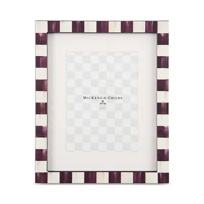 Mackenzie-childs Courtly Check Wall Frame With Check Mat, 5 X 7 In Purple