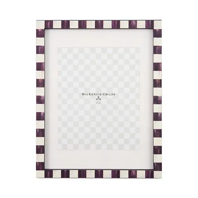 Mackenzie-childs Courtly Check Wall Frame With Check Mat, 8 X 10 In Purple