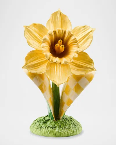 Mackenzie-childs Mackenzie Childs Daffodil Trophy Figurine In Yellow