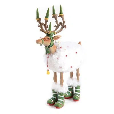 Mackenzie-childs Dash Away Patience Brewster Blitzen Reindeer In Green