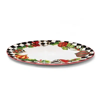 Mackenzie-childs Deck The Halls Serving Platter In Multi