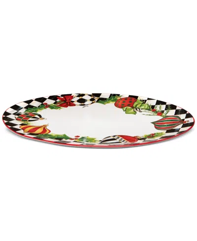 Mackenzie-childs Deck The Halls Serving Platter In Multi