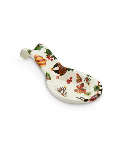 Mackenzie-childs Deck The Halls Spoon Rest In Multi