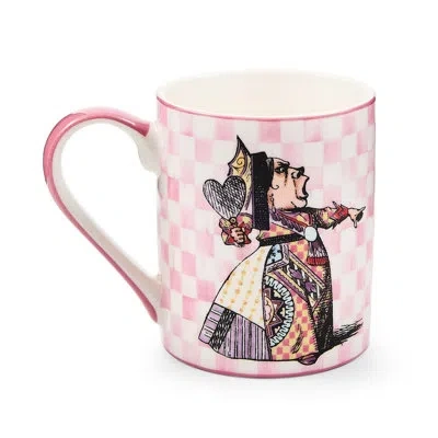 Mackenzie-childs Duchess Mug In White;pink