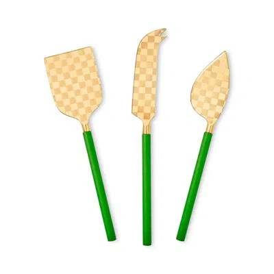 Mackenzie-childs Emerald Cheese Knife Set