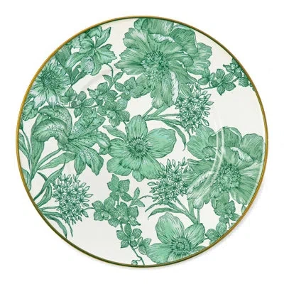 Mackenzie-childs Emerald English Garden Salad Plate In Green