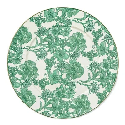 Mackenzie-childs Emerald English Garden Serving Platter In Green,white