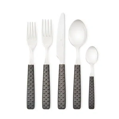 Mackenzie-childs Everyday 5-piece Place Setting In Black