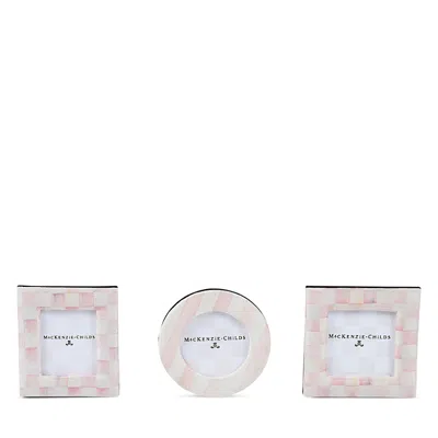 Mackenzie-childs Fabric Frames, Set Of 3 In Pink