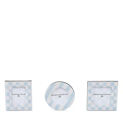 Mackenzie-childs Fabric Frames, Set Of 3 In Blue