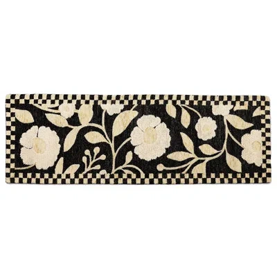 Mackenzie-childs Farmhouse Floral Rug In Black;beige