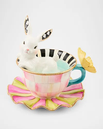 Mackenzie-childs Frolic Spring Teacup Bunny In Multi