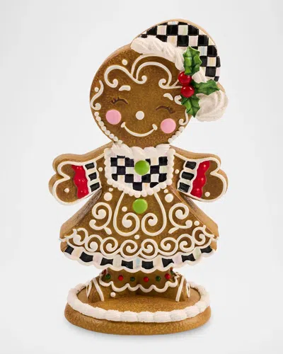 Mackenzie-childs Gingerbread Girl Figurine In Multi