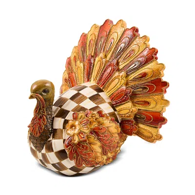 Mackenzie-childs Harvest Glow Aurora Turkey Figurine In Multi