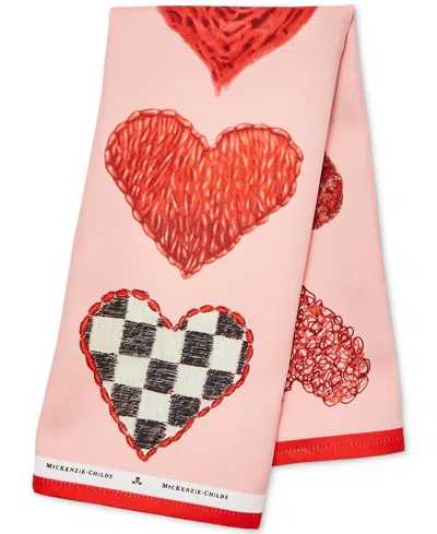 Mackenzie-childs Heart Dish Towel In Transparent