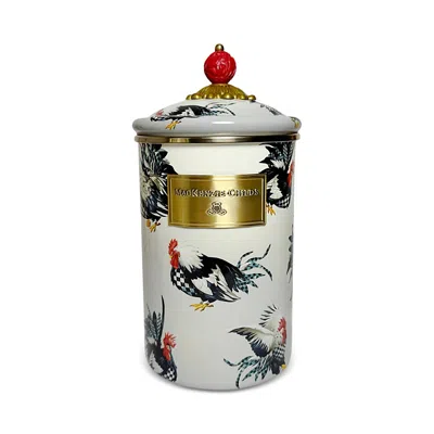 Mackenzie-childs Henhouse Large Canister In White