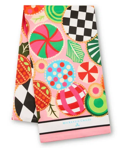 Mackenzie-childs Jolly Ornaments Printed Dish Towel In Multi