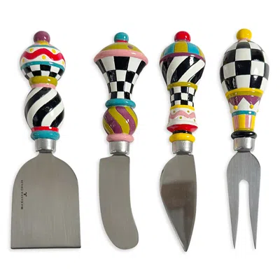 Mackenzie-childs Jubilee Cheese Knife Set In Multi