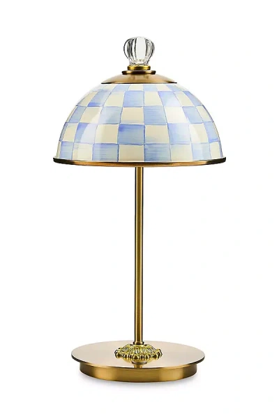 Mackenzie-childs Led Rechargeable Cordless Dome Table Lamp In Blue