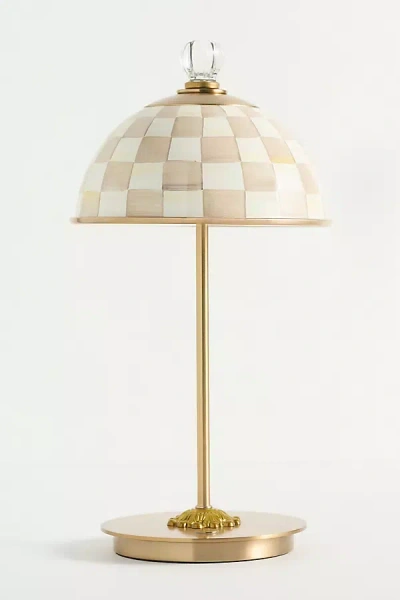 Mackenzie-childs Led Rechargeable Cordless Dome Table Lamp In Brown