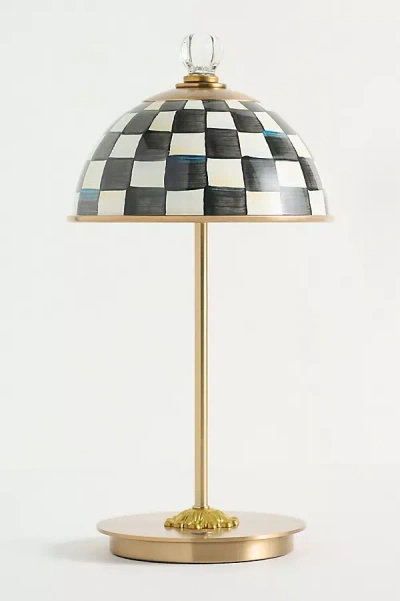 Mackenzie-childs Led Rechargeable Cordless Dome Table Lamp In Green