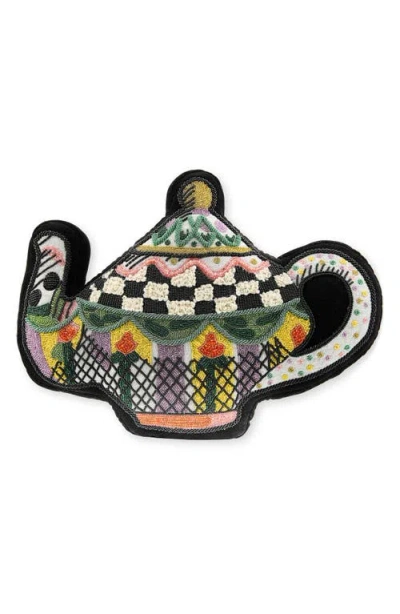 Mackenzie-childs Mackenzie Childs Beaded Teapot Throw Pillow In Multi