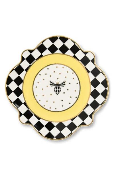 Mackenzie-childs Mackenzie Childs Bee Toile Salad Platter In Multi