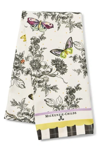 Mackenzie-childs Mackenzie Childs Butterfly Toile Print Dish Towel In Multi
