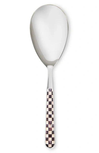 Mackenzie-childs Mackenzie Childs Courtly Check Bistro Serving Spoon In Black