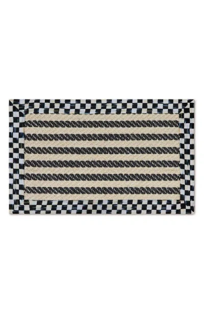 Mackenzie-childs Mackenzie Childs Courtly Check Herringbone Stripe Indoor Rug In Black