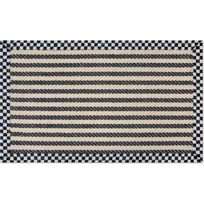 Mackenzie-childs Mackenzie Childs Courtly Check Herringbone Stripe Indoor Rug In Brown