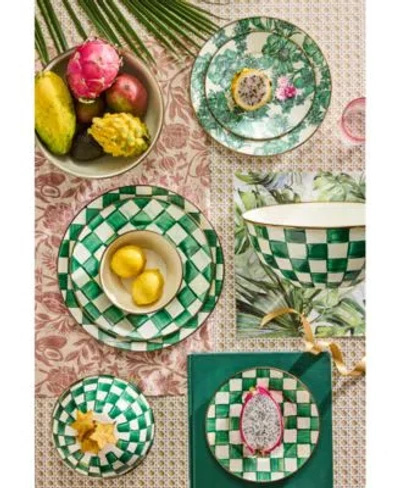 Mackenzie-childs Mackenzie Childs Emerald Check Dinnerware Serveware Collection In Multi