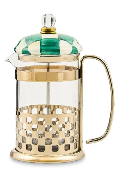 Mackenzie-childs Mackenzie Childs Emerald Check French Press In Multi