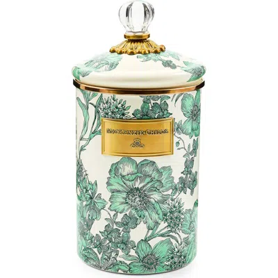 Mackenzie-childs Mackenzie Childs Emerald English Garden Large Canister In Green