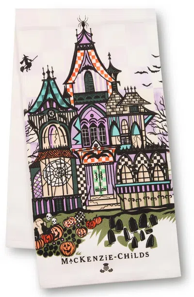 Mackenzie-childs Mackenzie Childs Haunted House Dish Towel In Purple