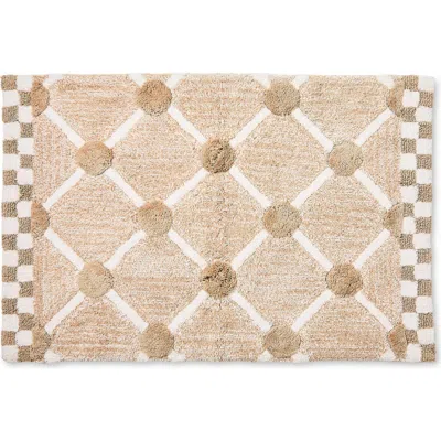 Mackenzie-childs Mackenzie Childs Lattice Dot Bath Rug In Brown