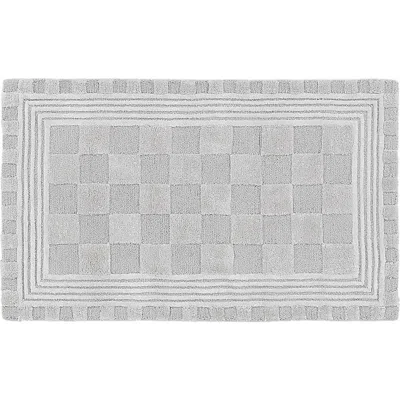 Mackenzie-childs Mackenzie Childs Light Grey Tonal Check Rug In Gray