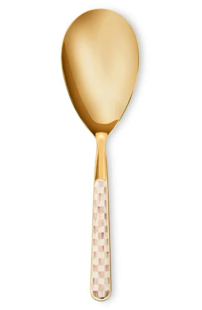 Mackenzie-childs Mackenzie Childs Mocha Check Bistro Serving Spoon In Pink
