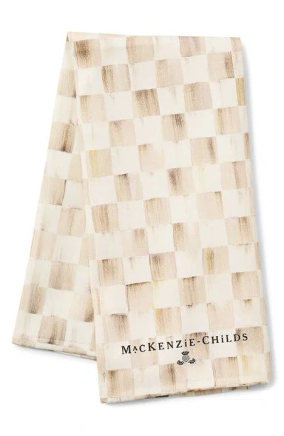 Mackenzie-childs Mackenzie Childs Mocha Check Dish Towel In Neutral