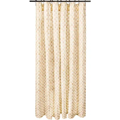 Mackenzie-childs Mackenzie Childs Mocha Check Shower Curtain In Neutral
