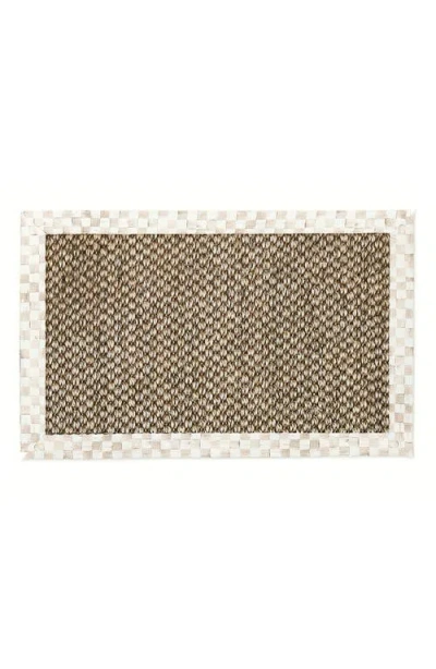 Mackenzie-childs Mackenzie Childs Mocha Check Sisal Rug In Brown