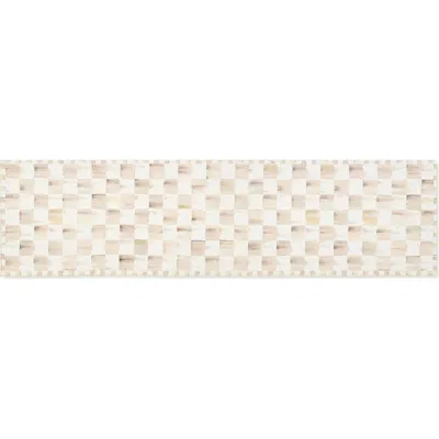 Mackenzie-childs Mackenzie Childs Mocha Checkerboard Machine Washable Runner Rug In Brown