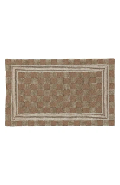 Mackenzie-childs Mackenzie Childs Mocha Tonal Check Rug In Brown
