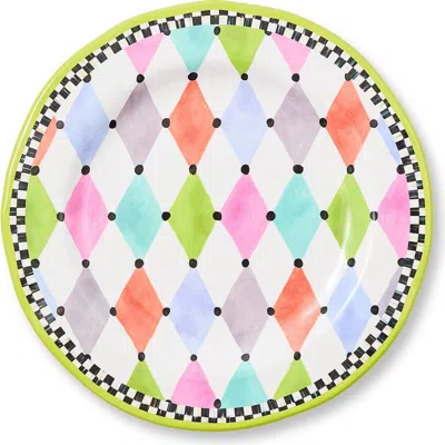 Mackenzie-childs Mackenzie Childs Palm Springs Set Of 4 Melamine Dinner Plates In Multi