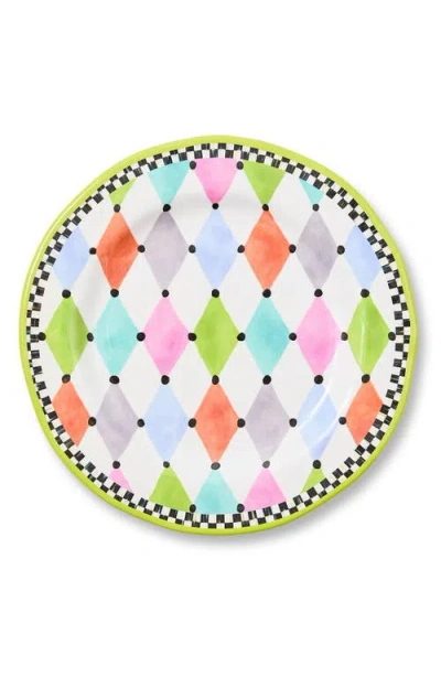 Mackenzie-childs Mackenzie Childs Palm Springs Set Of 4 Melamine Salad Plates In Multi