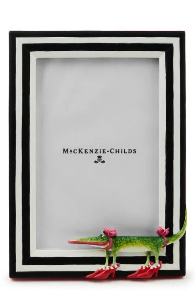 Mackenzie-childs Mackenzie Childs Patience Brewster Gloria Alligator 5 X 7-inch Picture Frame In Black