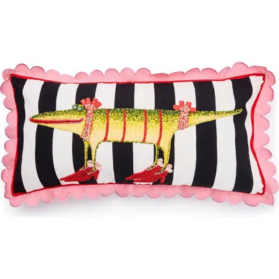 Mackenzie-childs Mackenzie Childs Patience Brewster Gloria Alligator Lumbar Pillow In Multi