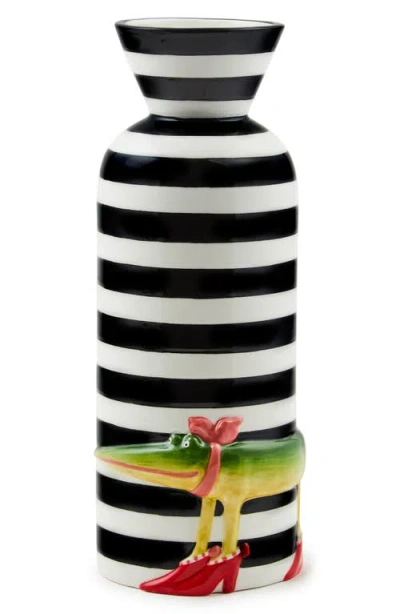 Mackenzie-childs Mackenzie Childs Patience Brewster Gloria Alligator Vase In Black