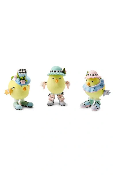 Mackenzie-childs Mackenzie Childs Patience Brewster Set Of 3 Chick Figurines In Multi