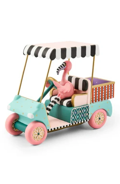 Mackenzie-childs Mackenzie Childs Patience Brewster Sheldon Flamingo Goes Golfing Figurine In Multi